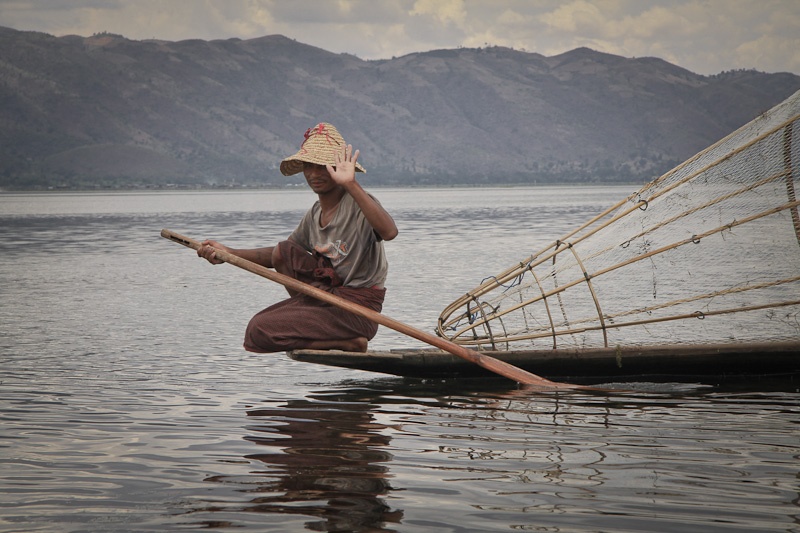 Le pêcheur du lac Inlé Birmanie
