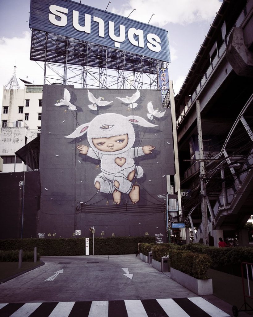 streetart à Bangkok - Oeuvre de l'artiste thailandais Alex Face