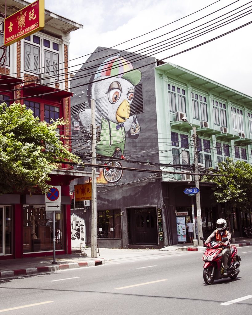 Streetart dans le vieux Bangkok - Thaïlande