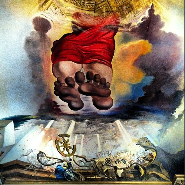 Salvador Dali – Fresque plafond musee Dali Figueres