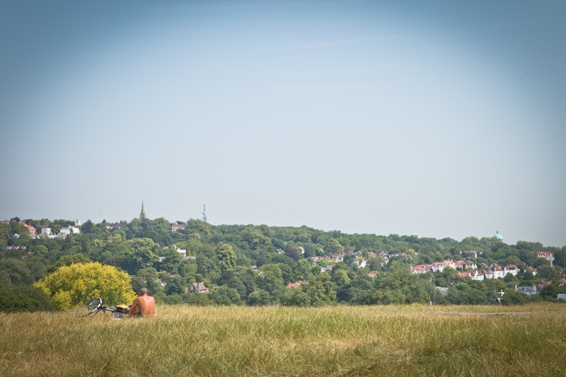 Londres - Repos du sportif a parliament hill