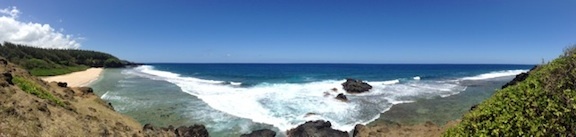 Vue panoramique sur la plage de Gris-Gris