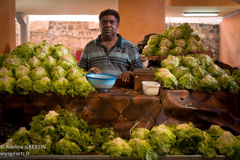 Marché de l'ile Maurice - Monsieur salades