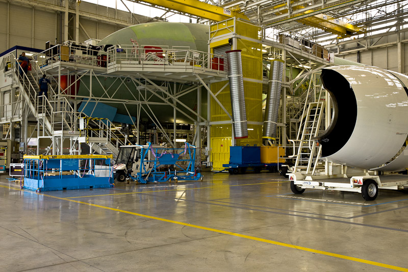 Airbus A380 - Pose du réacteur