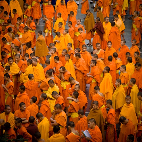 Chiang mai thailande - rassemblement des moines novices