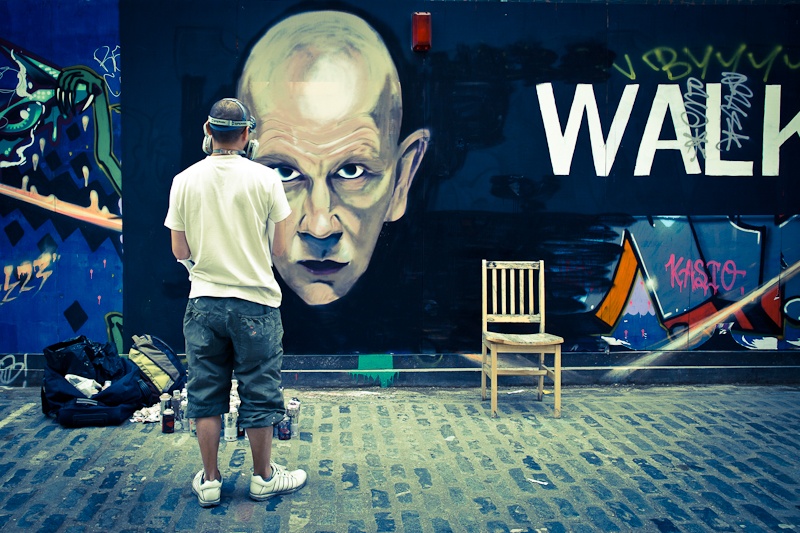 Street art a Londres - Face to face
