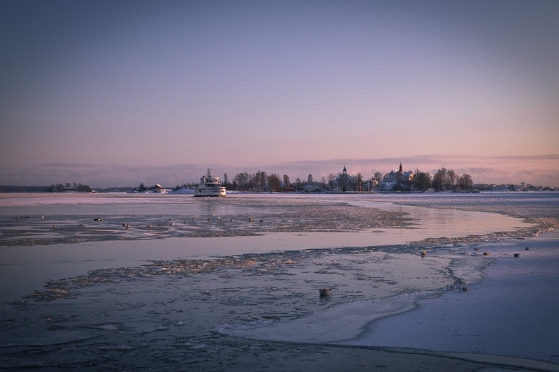 Vue sur les îles à Helsinki