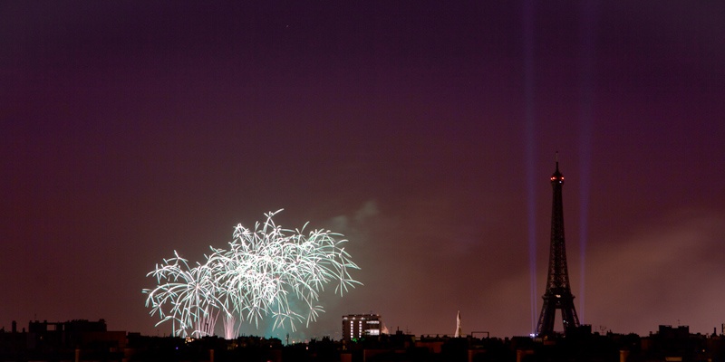Feu d'artifice sur la Tour Eiffel 2 - Paris