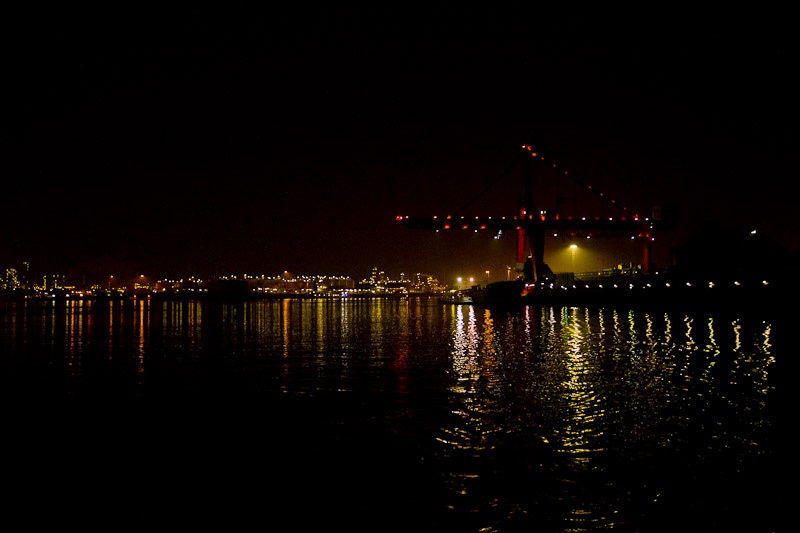 Port de rotterdam la nuit