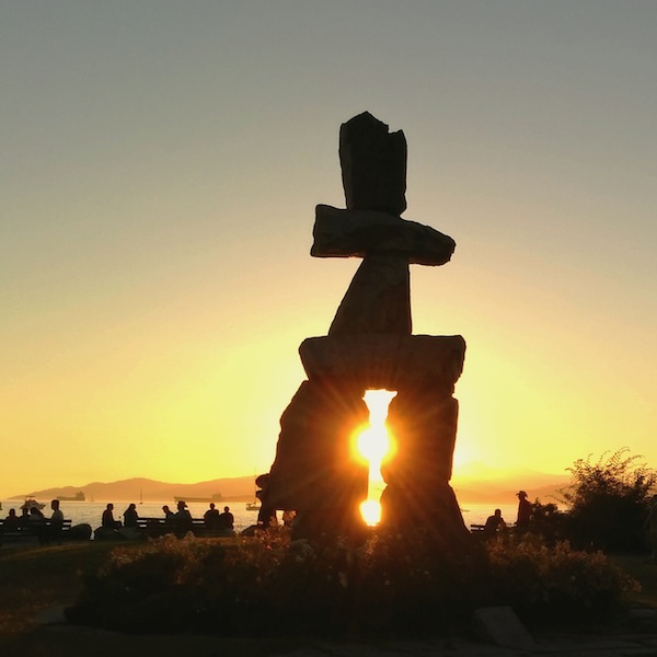Photos au smartphone – Inukshuk english bay vancouver