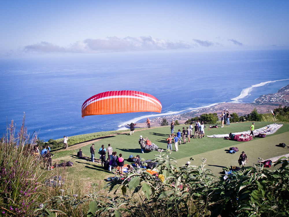 La Réunion - départ saut en parapente