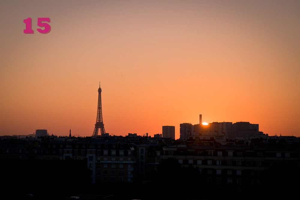 Paris je t'aime - lever de soleil en été