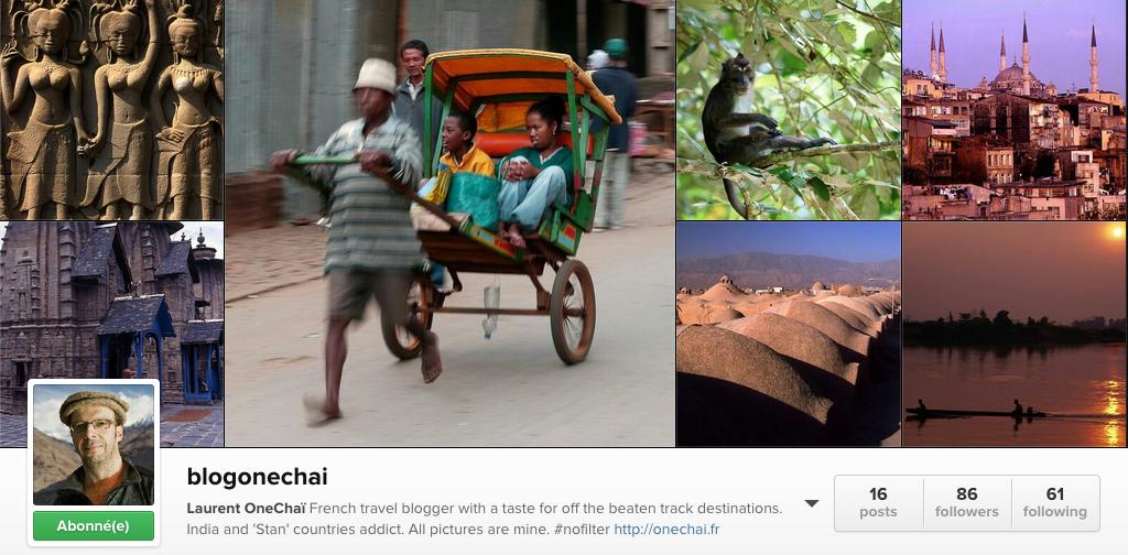 Blogueur voyage sur instagram blog Onechai