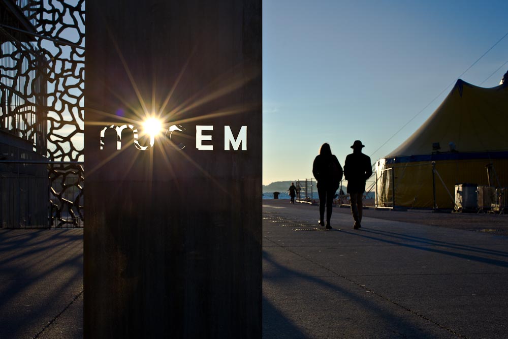 Coucher de soleil sur le mucem