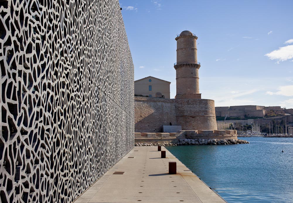 Marseille extérieur Mucem - Vue sur le fort Saint Jean