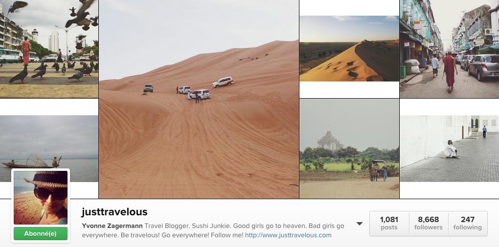 justtravelous instagramer