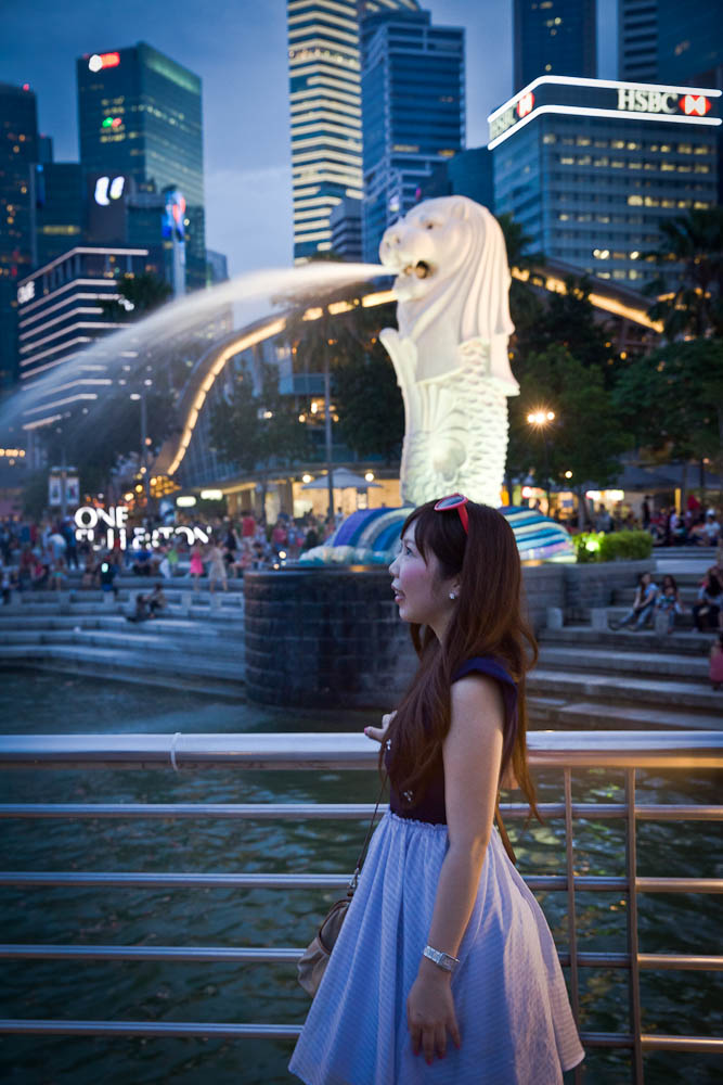 Visiter singapour – coucher de soleil sur la baie