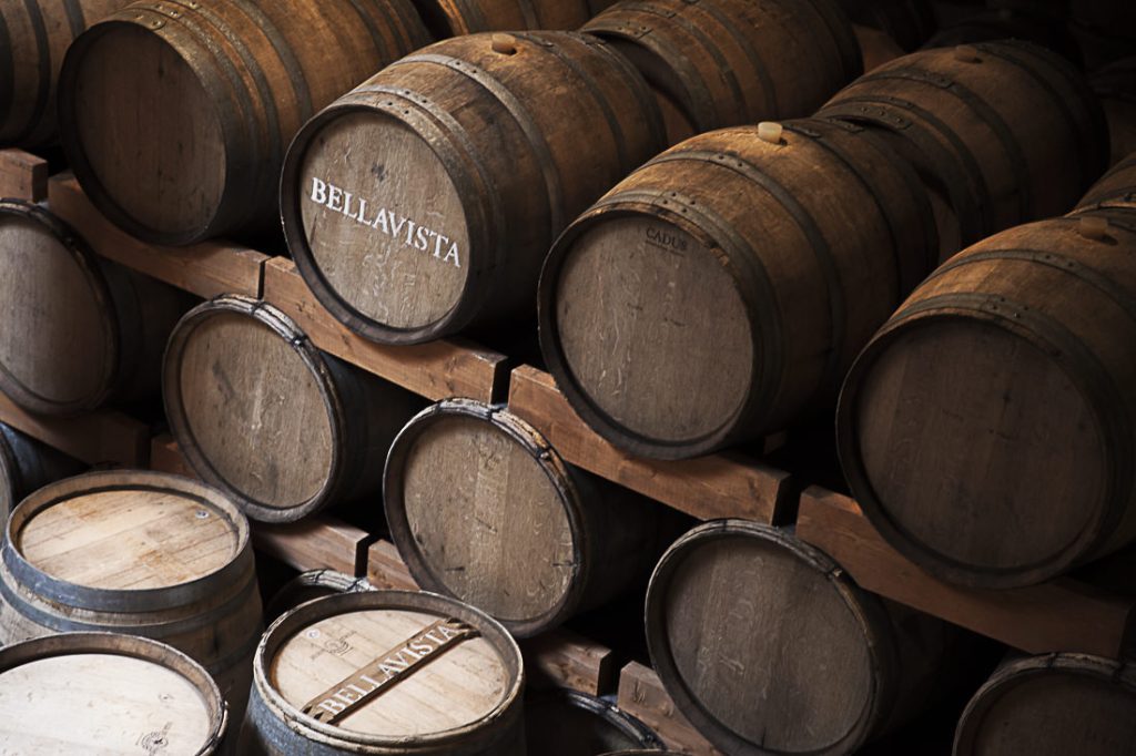 45% de la production des caves Bellavista fermente en fûts