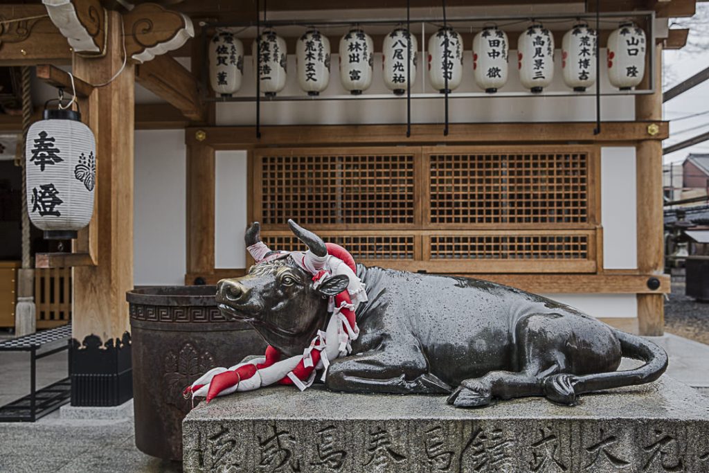 La vache d'iga est elle aussi au temple