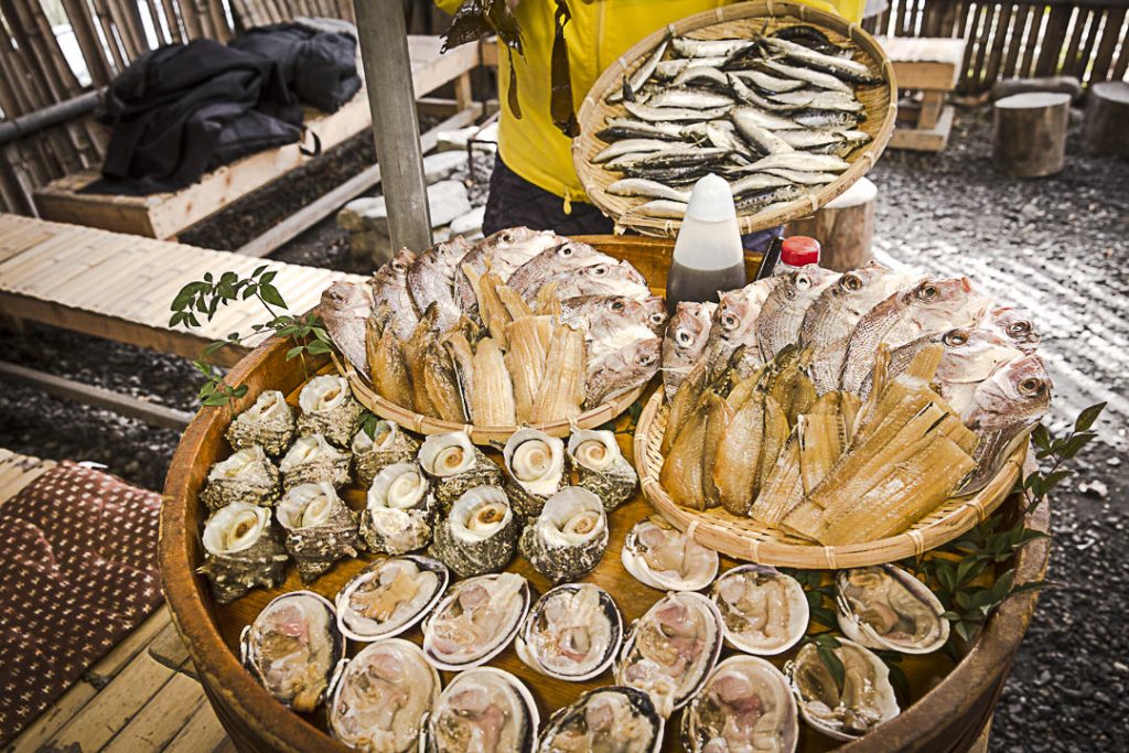 Vue sur le reste de notre festin