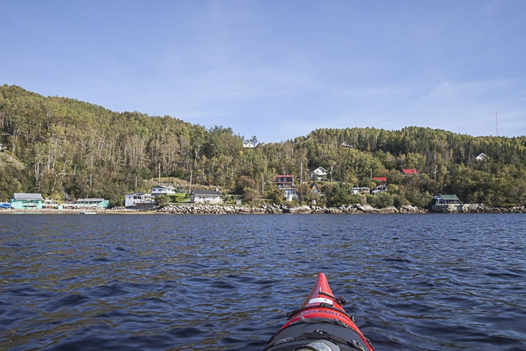 Kayak sur le parc national maritime - vue devant