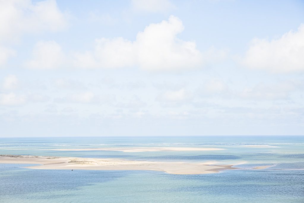 Vacances en famille au Cap Ferret - Banc d'Argoin vu de la dune du Pyla