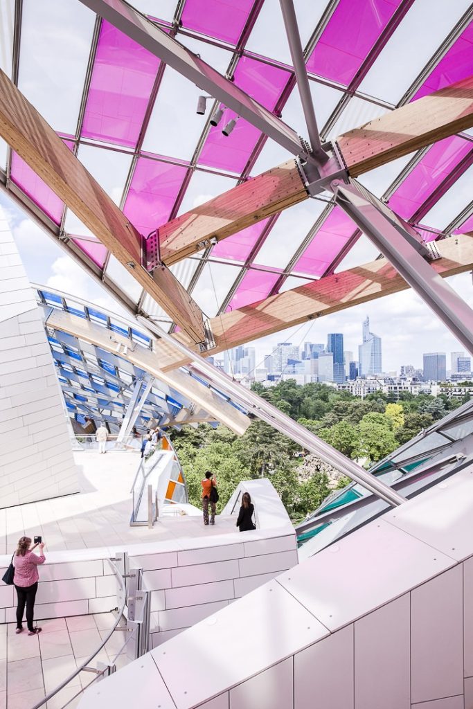 Vue sur la Défense depuis la Fondation Louis Vuitton