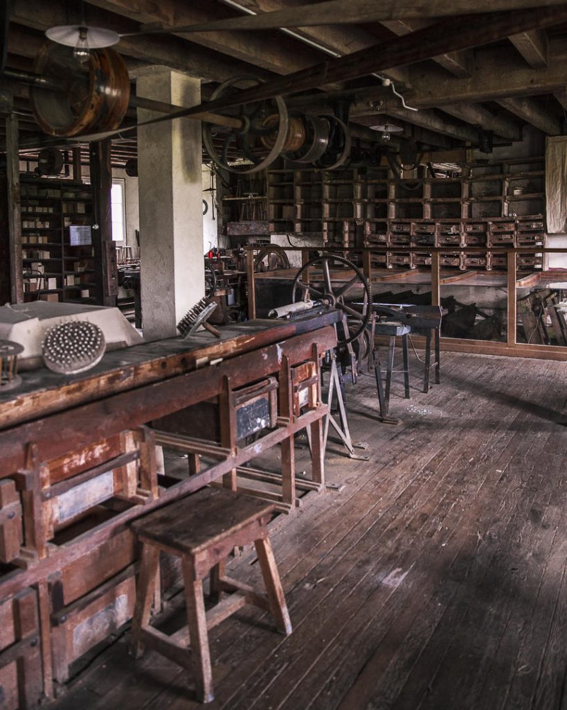 Intérieur du Moulin de la fleuristerie en Haute Marne