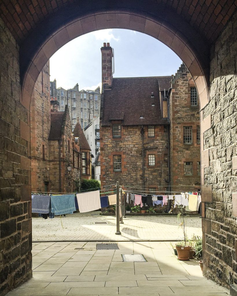 La cour intérieur de Well court - Dean Village Edimbourg