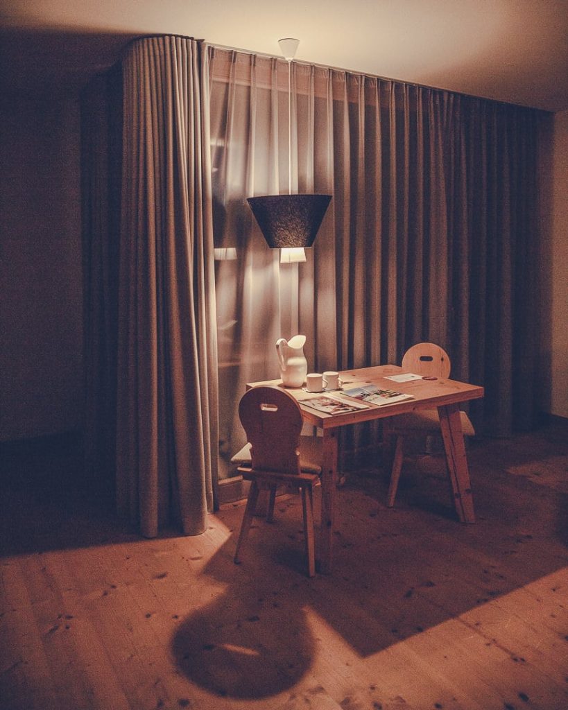 Détail de la chambre de l'hotel Obertsdorf en Bavière - Allemagne