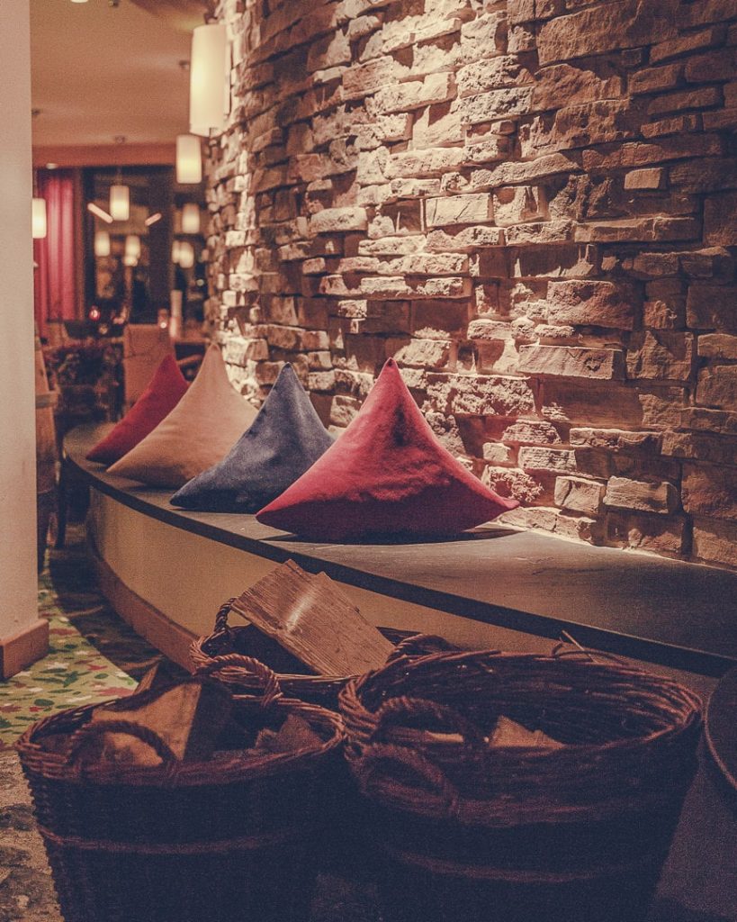 Détail du bar de l'hotel Obertsdorf en Bavière - allemagne