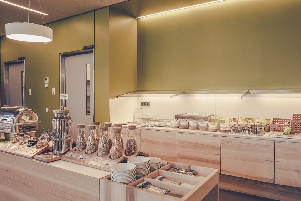 Petit déjeuner du Green city hotel Fribourg, Allemagne - Hotel écologique et design