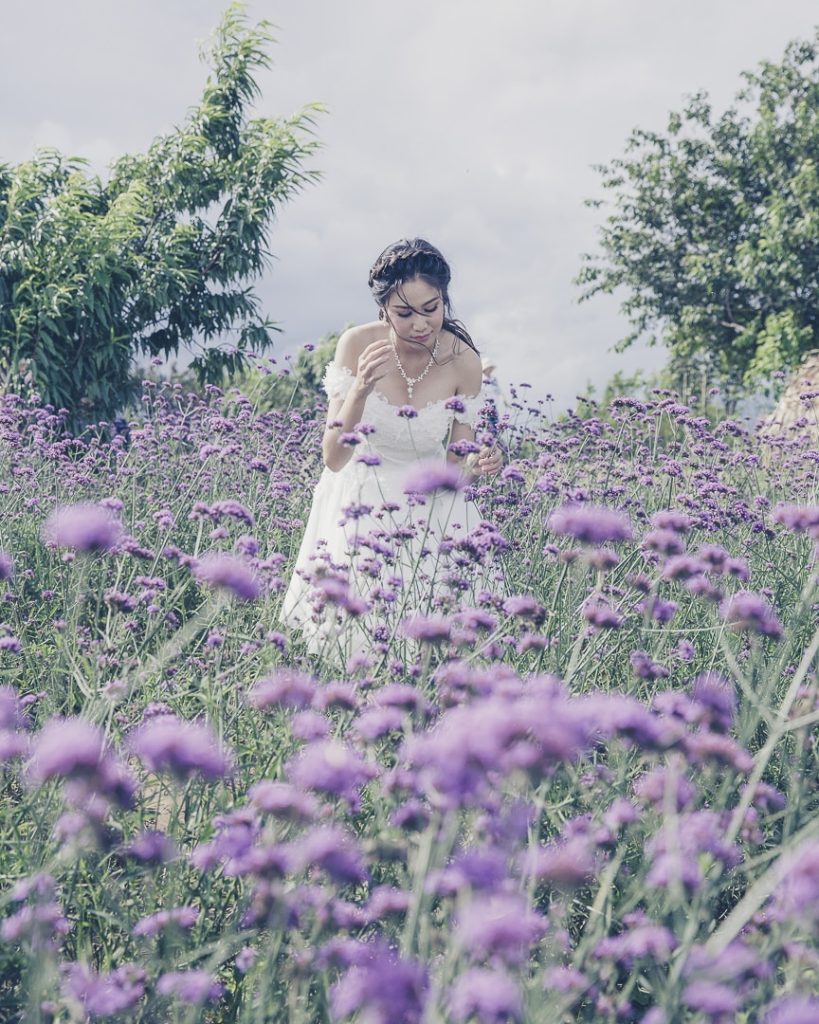 Mariée dans les jardins de Mon Cham au nord de la Thaïlande