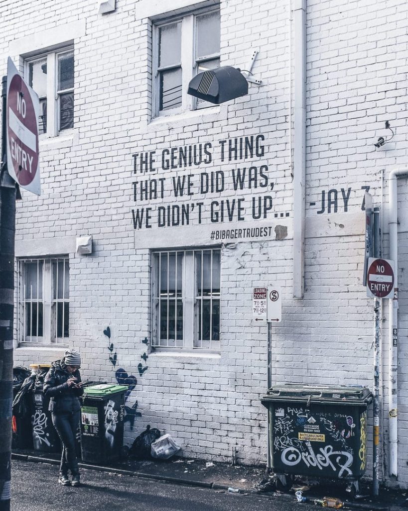 Message de Jay Z - street art Melbourne