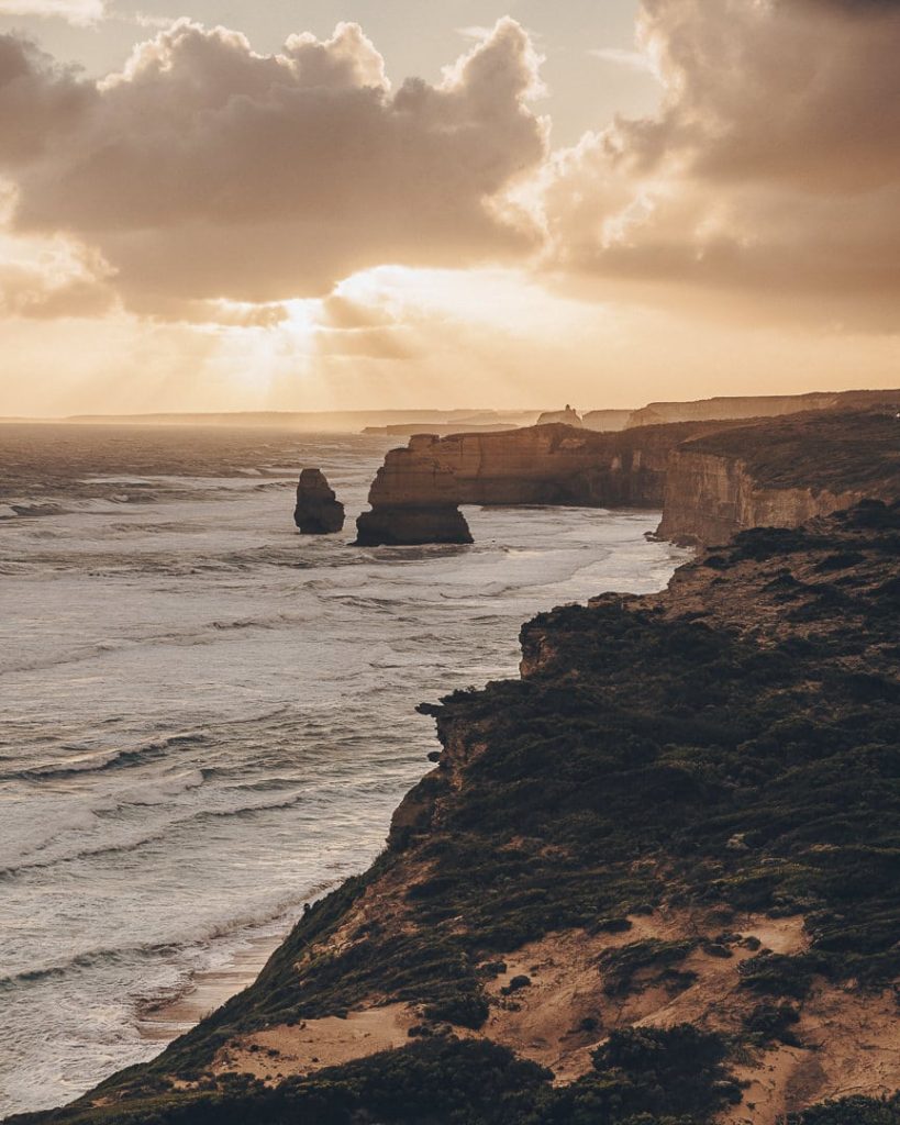 Coucher de soleil sur les 12 apôtres - Great Ocean Road, Australie