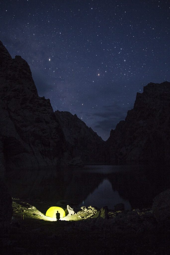 nuit étoilée au lac Köl-Suu - Kirghizstan