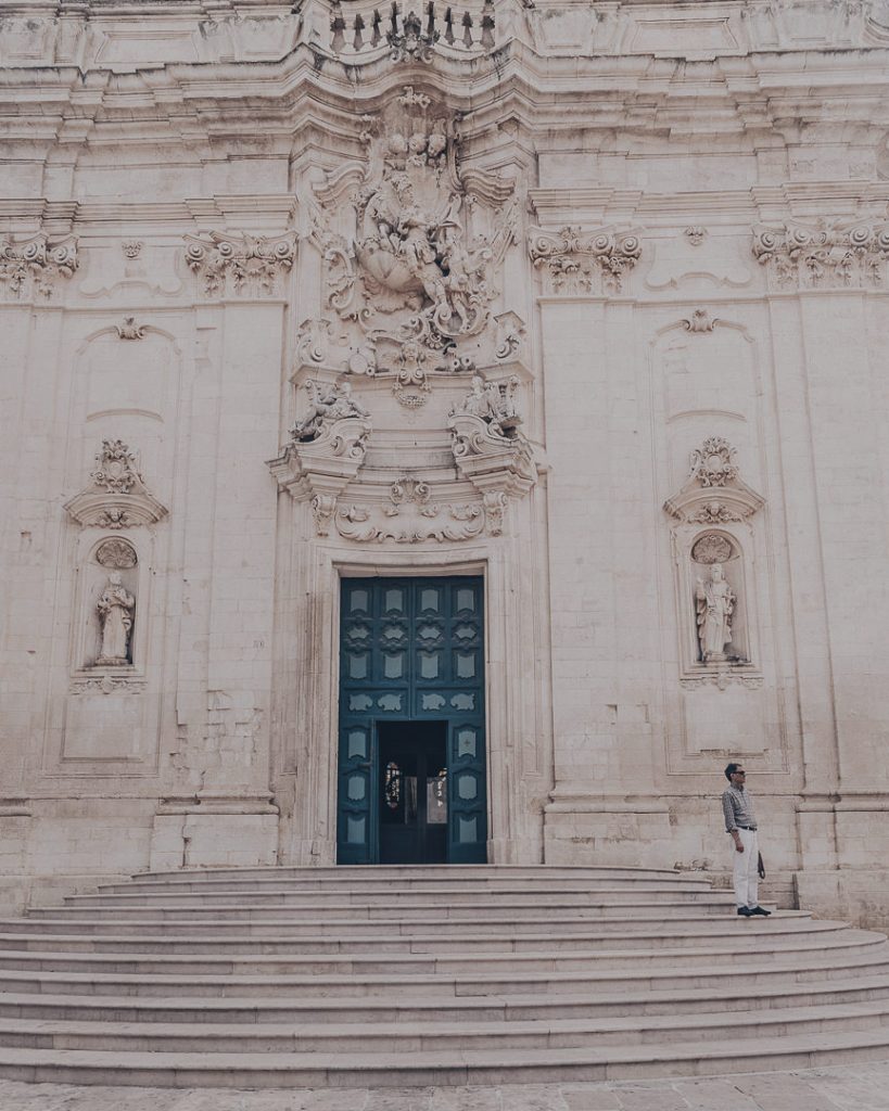 Façade de l'église baroque de Martina Franca