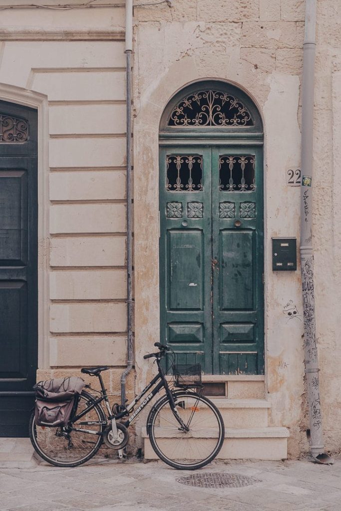 Vélo dans les rues de Lecce
