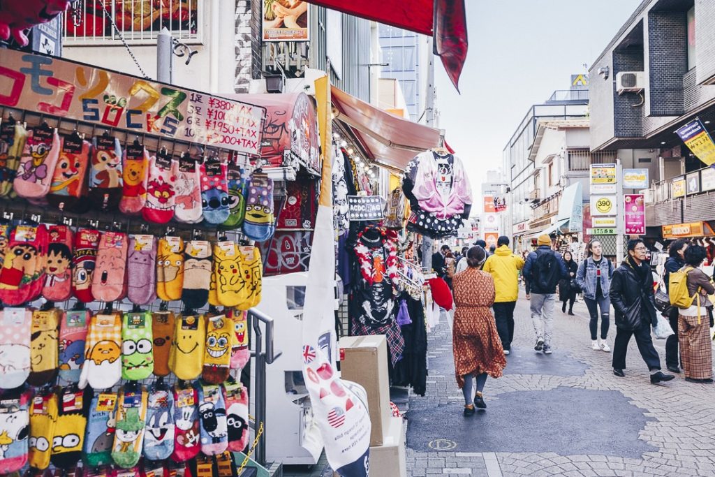 les boutiques de chaussettes de Takeshita street à Tokyo #harajuku #japon #tokyo