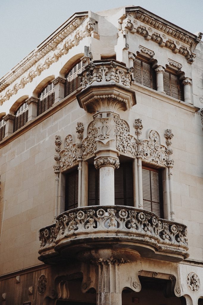 Détail de la casa navas à Reus en Catalogne