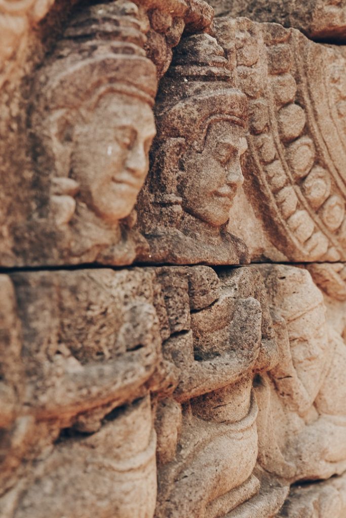 Détail du temple de Banteay Chhmar au Cambodge