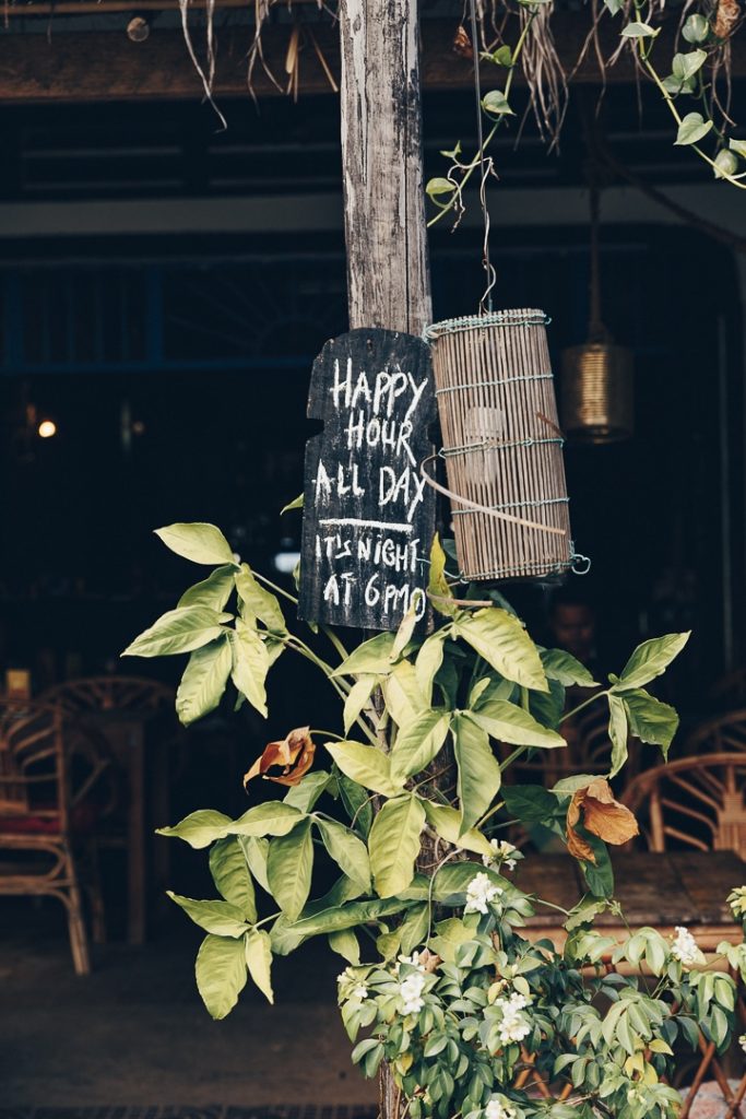 Happy hour à Kampot, Cambodge