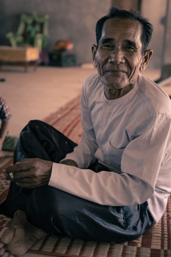 Portrait au temple à l'occasion du nouvel an Khmer au Cambodge