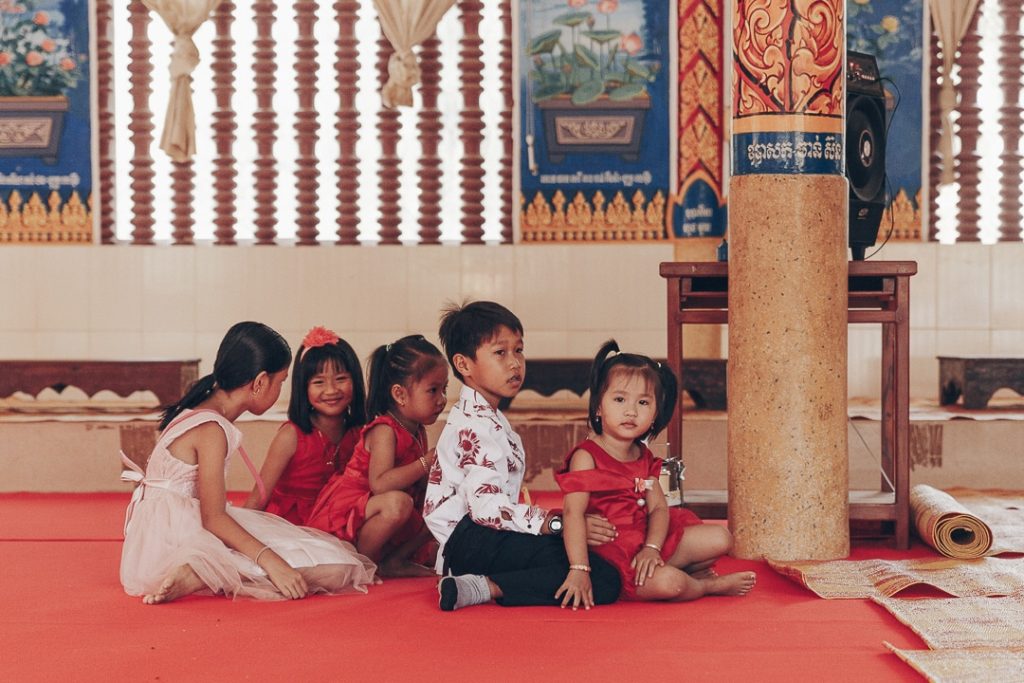Jour de rassemblement familiale à la pagode - Cambodge