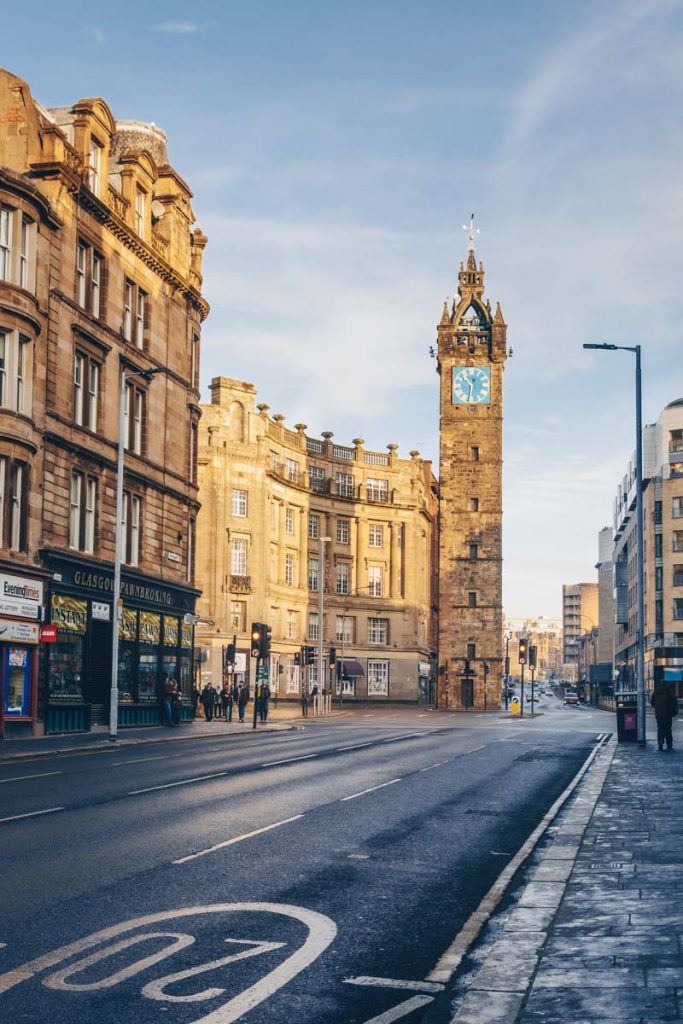 Tour de l'horloge dans Merchant city, Glasgow