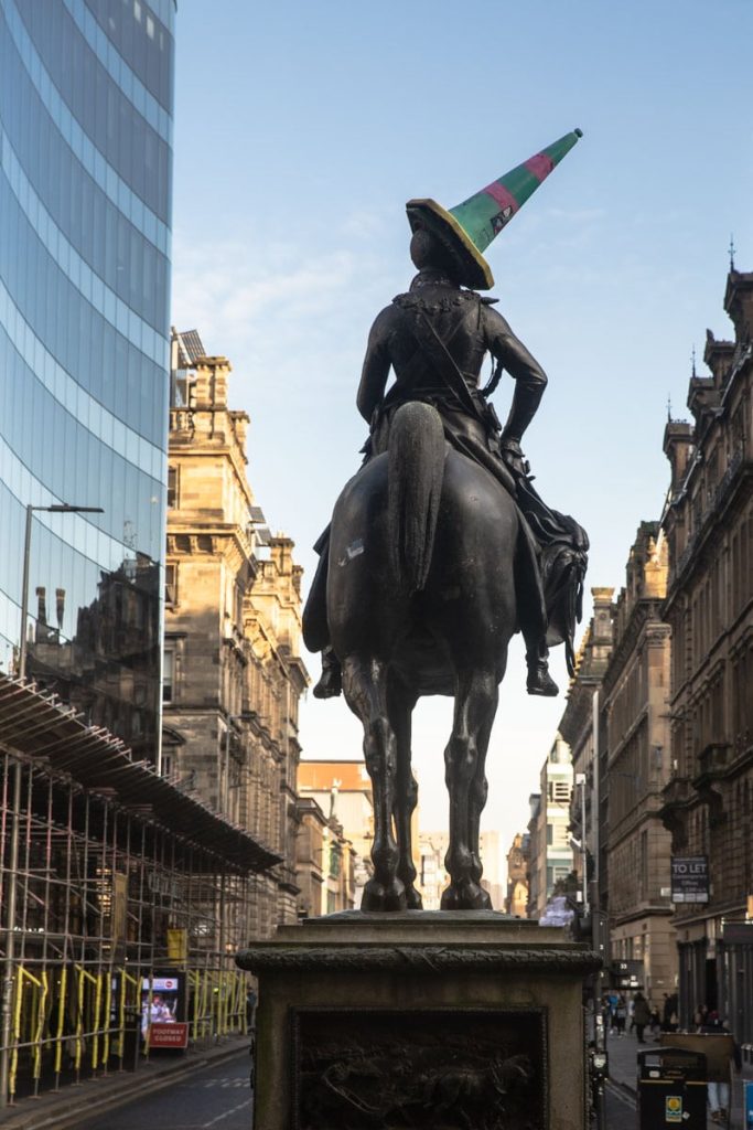 Statue du Duc de Wellington à Glasgow