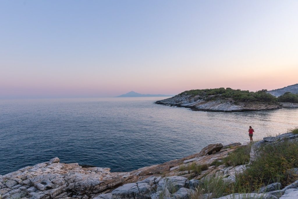 Vue sur le mont Athos depuis Thassos