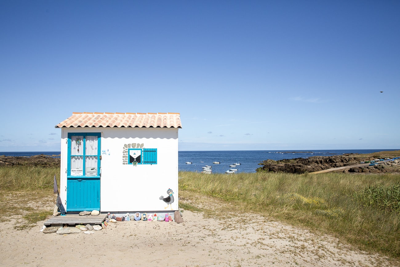 cabane sur la côte noroit à l'île yeu