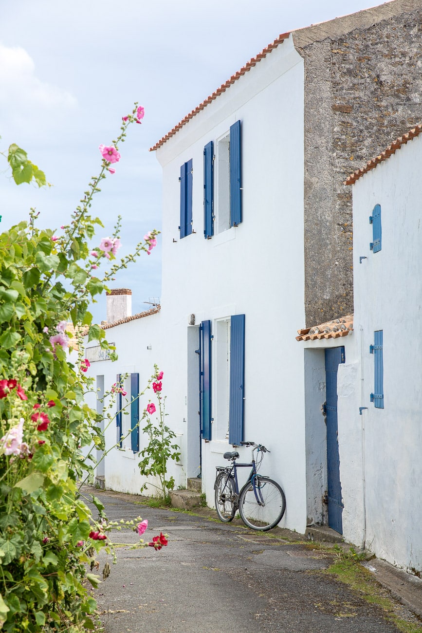 ruelle fleurie de l'île d'yeu