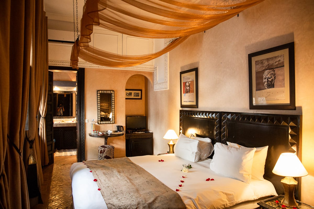 Une des 10 chambres du riad Monceau